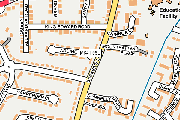 MK41 9SL map - OS OpenMap – Local (Ordnance Survey)