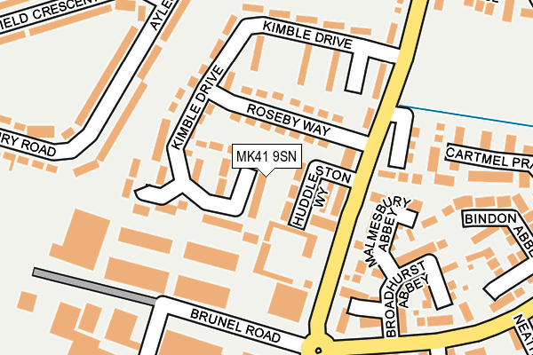 MK41 9SN map - OS OpenMap – Local (Ordnance Survey)