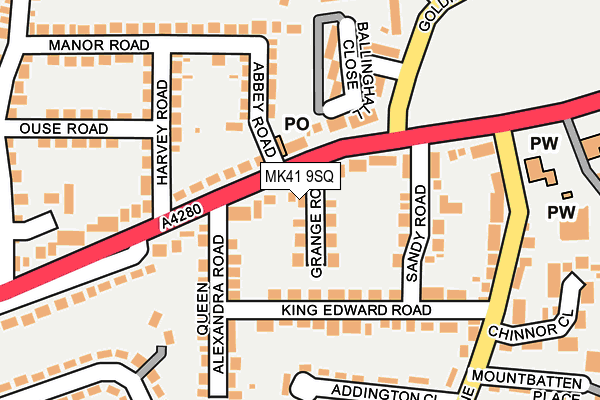 MK41 9SQ map - OS OpenMap – Local (Ordnance Survey)