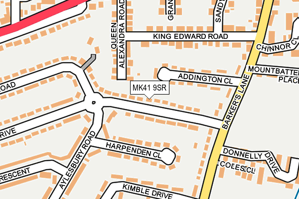 MK41 9SR map - OS OpenMap – Local (Ordnance Survey)