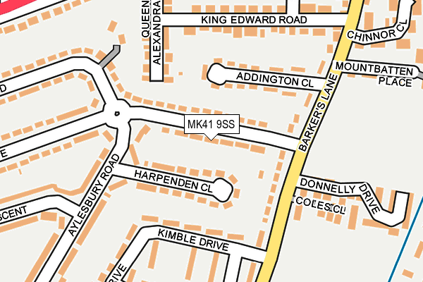 MK41 9SS map - OS OpenMap – Local (Ordnance Survey)