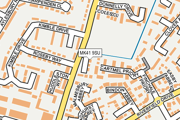 MK41 9SU map - OS OpenMap – Local (Ordnance Survey)