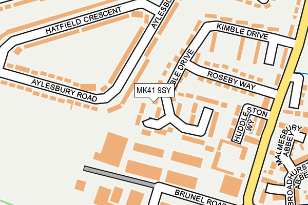 MK41 9SY map - OS OpenMap – Local (Ordnance Survey)