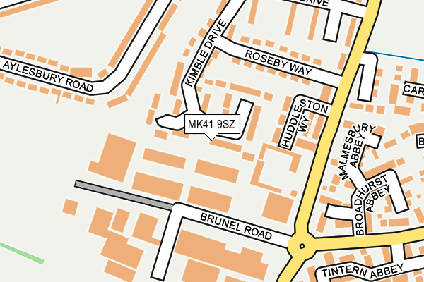 MK41 9SZ map - OS OpenMap – Local (Ordnance Survey)