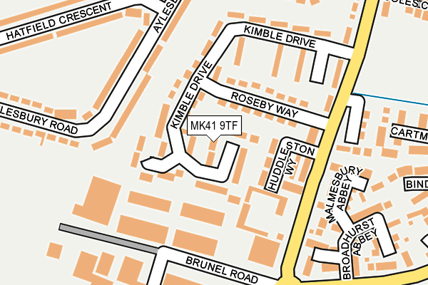 MK41 9TF map - OS OpenMap – Local (Ordnance Survey)