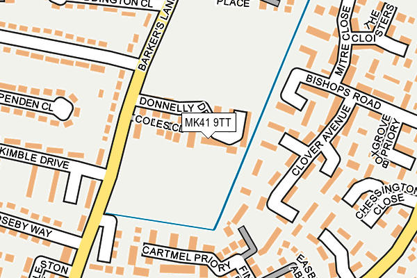 MK41 9TT map - OS OpenMap – Local (Ordnance Survey)