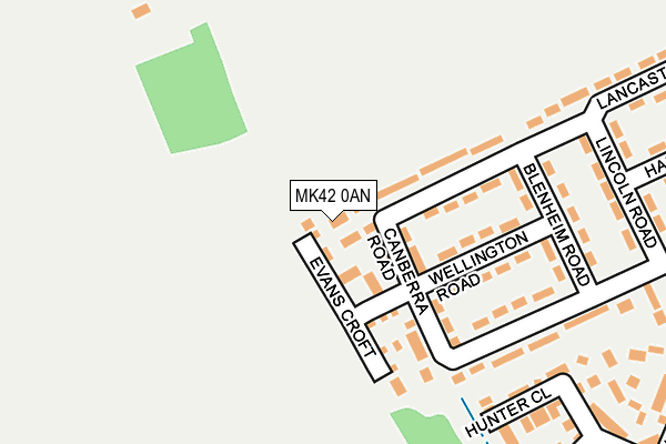 MK42 0AN map - OS OpenMap – Local (Ordnance Survey)