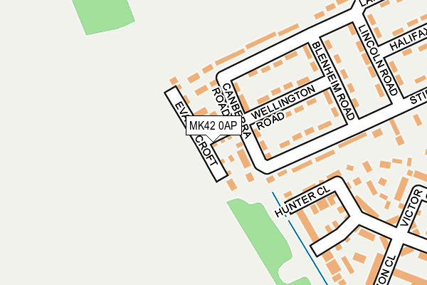 MK42 0AP map - OS OpenMap – Local (Ordnance Survey)