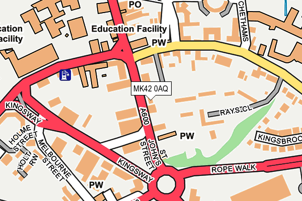 MK42 0AQ map - OS OpenMap – Local (Ordnance Survey)