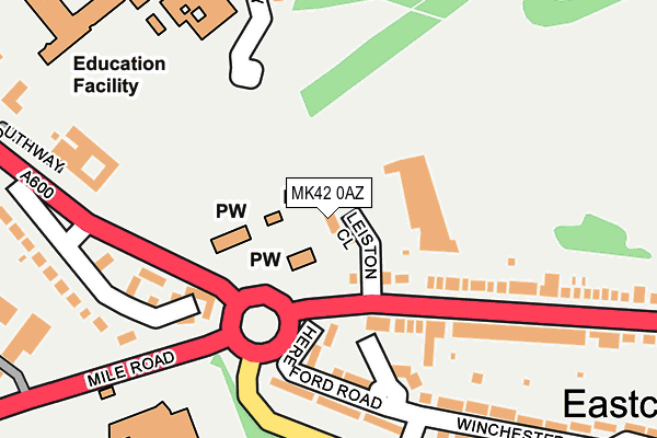 MK42 0AZ map - OS OpenMap – Local (Ordnance Survey)