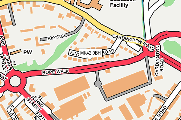 MK42 0BH map - OS OpenMap – Local (Ordnance Survey)