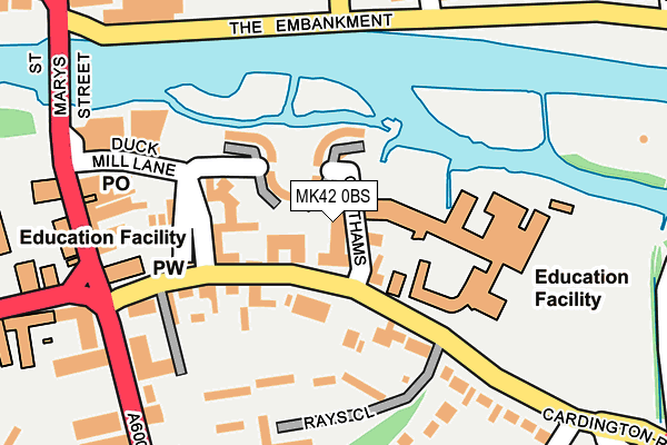 MK42 0BS map - OS OpenMap – Local (Ordnance Survey)