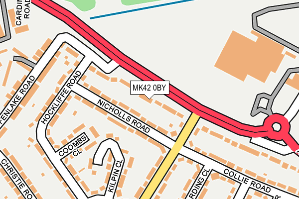 MK42 0BY map - OS OpenMap – Local (Ordnance Survey)