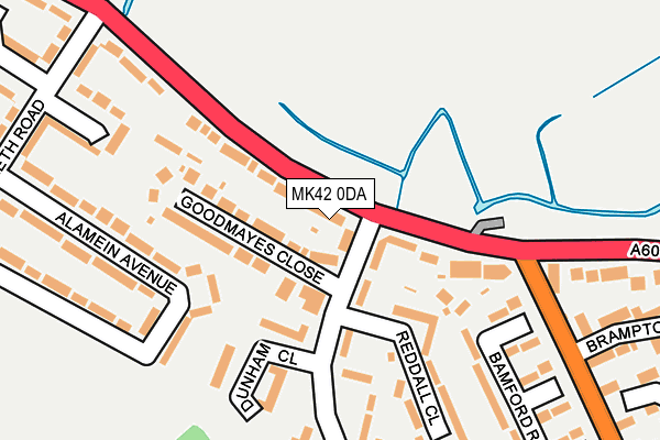 MK42 0DA map - OS OpenMap – Local (Ordnance Survey)