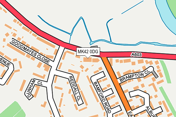 MK42 0DG map - OS OpenMap – Local (Ordnance Survey)
