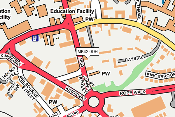 MK42 0DH map - OS OpenMap – Local (Ordnance Survey)