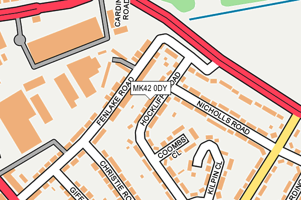 MK42 0DY map - OS OpenMap – Local (Ordnance Survey)