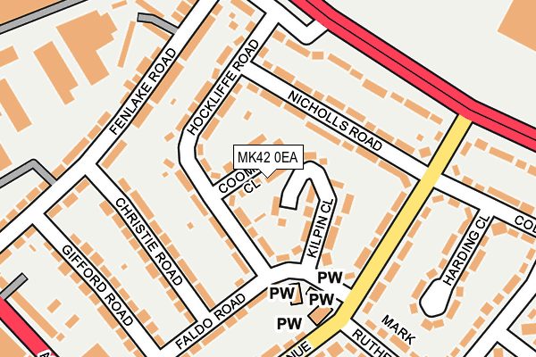 MK42 0EA map - OS OpenMap – Local (Ordnance Survey)