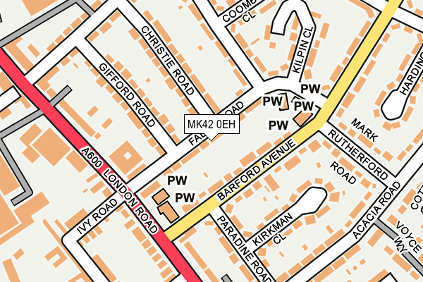 MK42 0EH map - OS OpenMap – Local (Ordnance Survey)