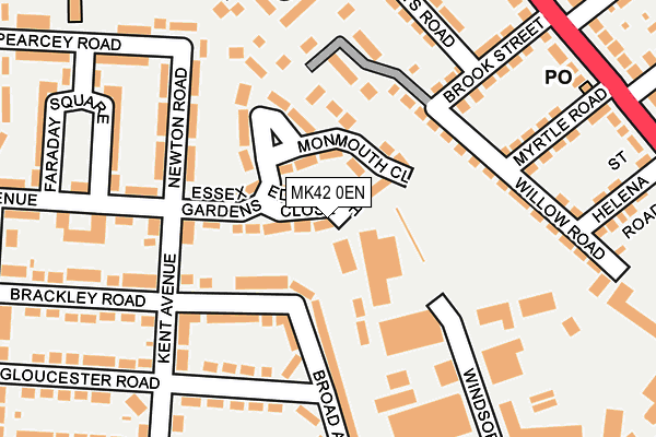 MK42 0EN map - OS OpenMap – Local (Ordnance Survey)