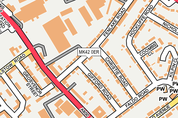 MK42 0ER map - OS OpenMap – Local (Ordnance Survey)