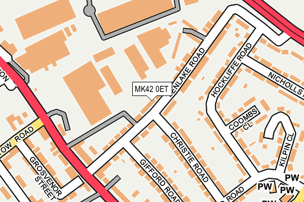 MK42 0ET map - OS OpenMap – Local (Ordnance Survey)