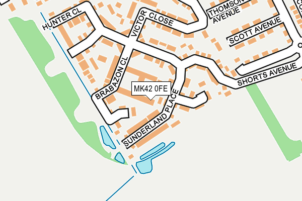 MK42 0FE map - OS OpenMap – Local (Ordnance Survey)