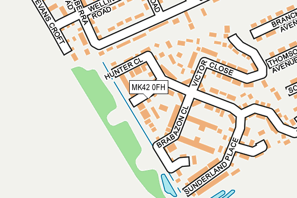 MK42 0FH map - OS OpenMap – Local (Ordnance Survey)