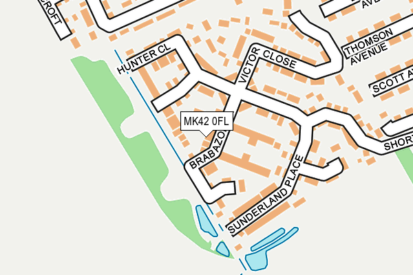 MK42 0FL map - OS OpenMap – Local (Ordnance Survey)