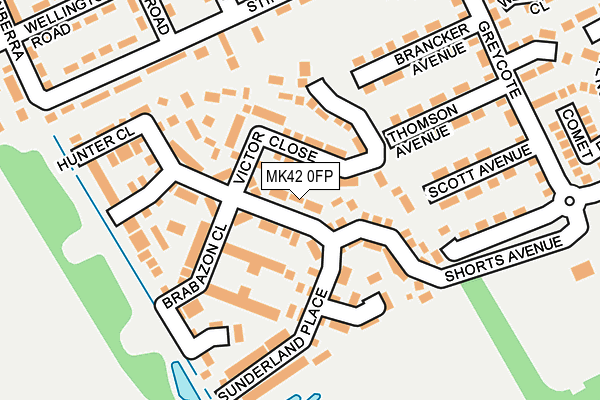 MK42 0FP map - OS OpenMap – Local (Ordnance Survey)