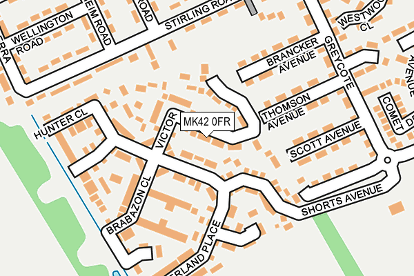 MK42 0FR map - OS OpenMap – Local (Ordnance Survey)