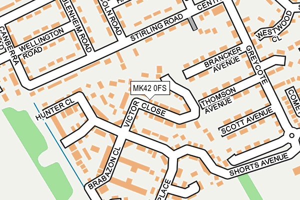 MK42 0FS map - OS OpenMap – Local (Ordnance Survey)