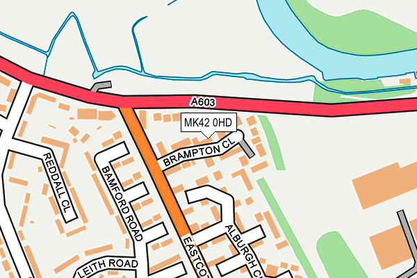 MK42 0HD map - OS OpenMap – Local (Ordnance Survey)
