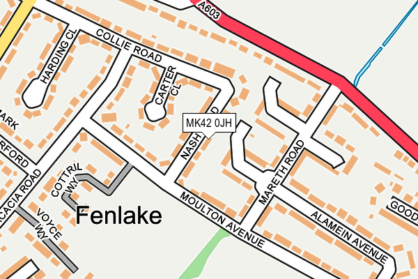 MK42 0JH map - OS OpenMap – Local (Ordnance Survey)