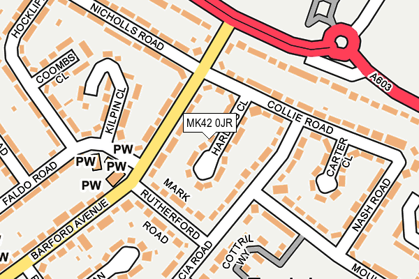 MK42 0JR map - OS OpenMap – Local (Ordnance Survey)