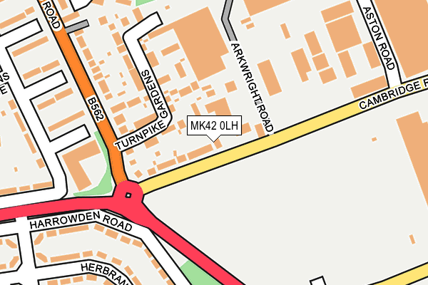 MK42 0LH map - OS OpenMap – Local (Ordnance Survey)