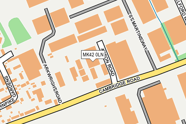 MK42 0LN map - OS OpenMap – Local (Ordnance Survey)