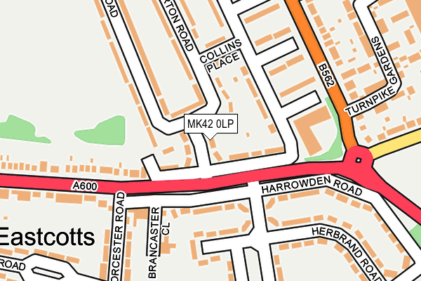 MK42 0LP map - OS OpenMap – Local (Ordnance Survey)