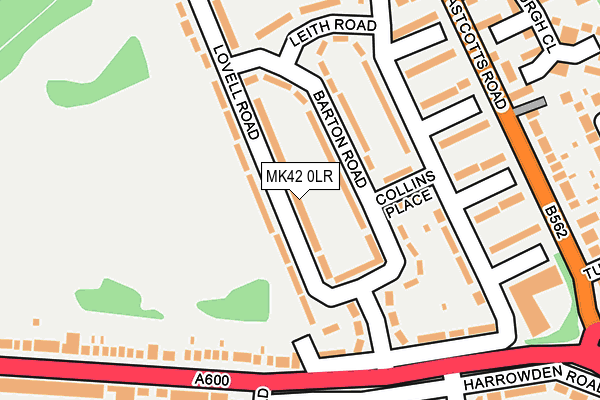 MK42 0LR map - OS OpenMap – Local (Ordnance Survey)