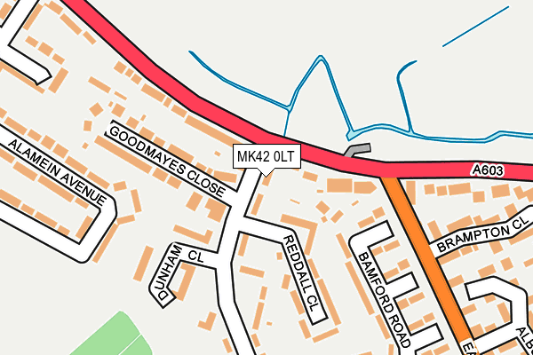 MK42 0LT map - OS OpenMap – Local (Ordnance Survey)