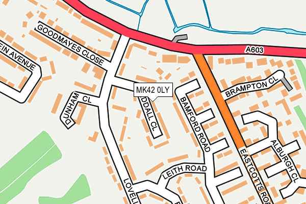 MK42 0LY map - OS OpenMap – Local (Ordnance Survey)