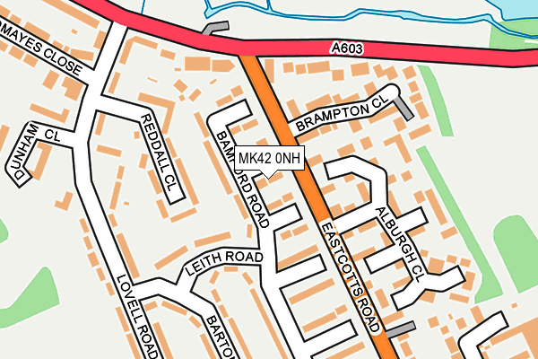 MK42 0NH map - OS OpenMap – Local (Ordnance Survey)