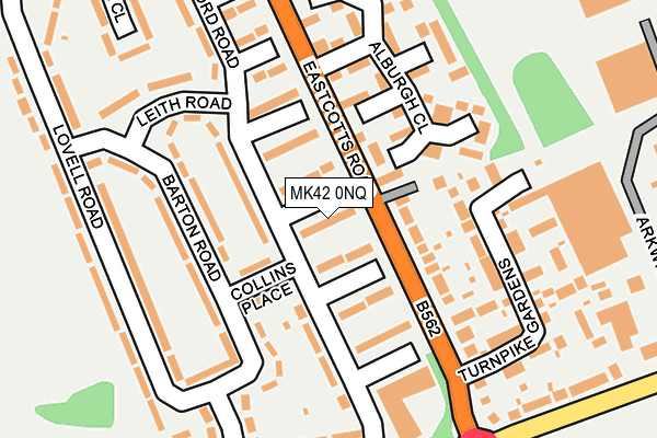 MK42 0NQ map - OS OpenMap – Local (Ordnance Survey)