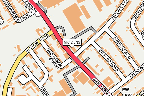 MK42 0NS map - OS OpenMap – Local (Ordnance Survey)