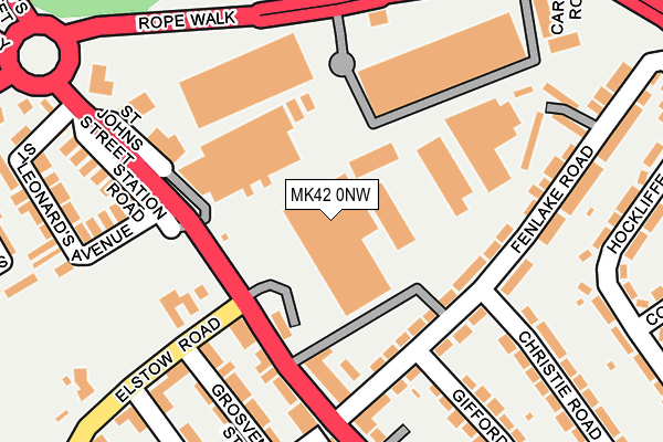 MK42 0NW map - OS OpenMap – Local (Ordnance Survey)