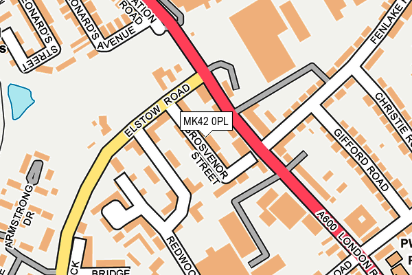 MK42 0PL map - OS OpenMap – Local (Ordnance Survey)