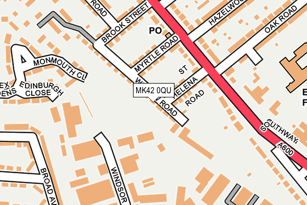 MK42 0QU map - OS OpenMap – Local (Ordnance Survey)