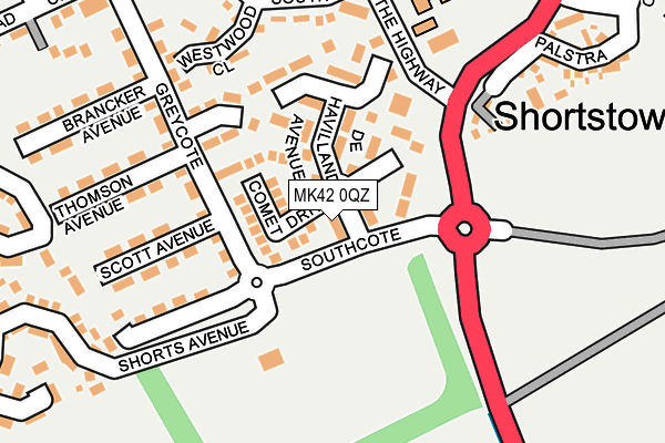 MK42 0QZ map - OS OpenMap – Local (Ordnance Survey)