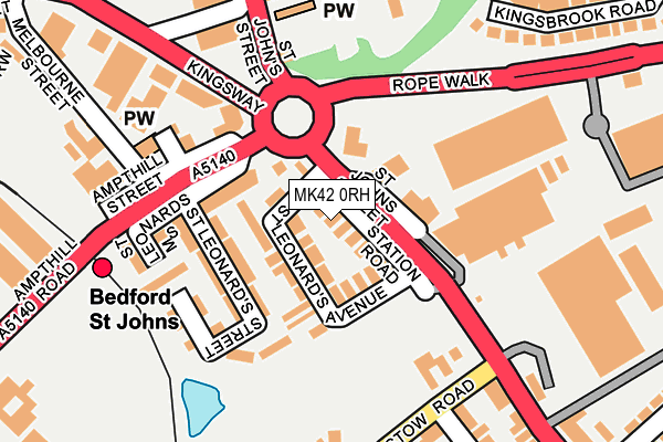 MK42 0RH map - OS OpenMap – Local (Ordnance Survey)