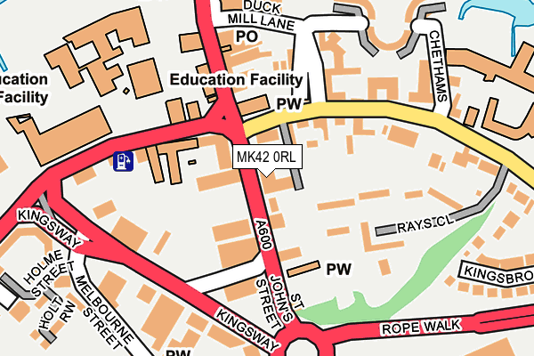 MK42 0RL map - OS OpenMap – Local (Ordnance Survey)